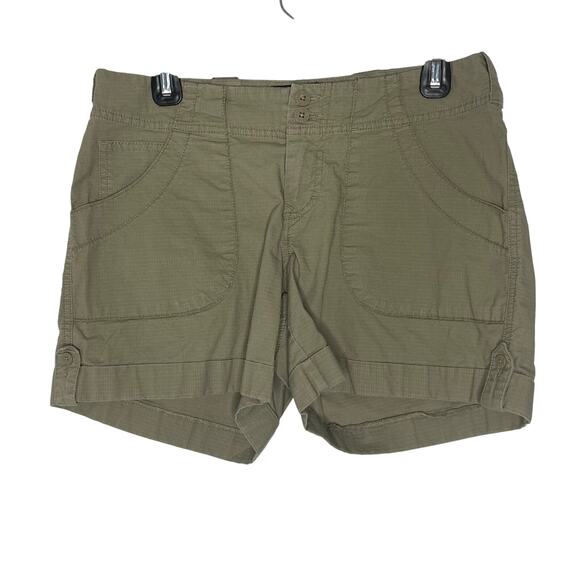 North Face Khaki Hiking Shorts Women’s Size 6 Regular Outdoor Trail Rip Stop - Picture 1 of 5